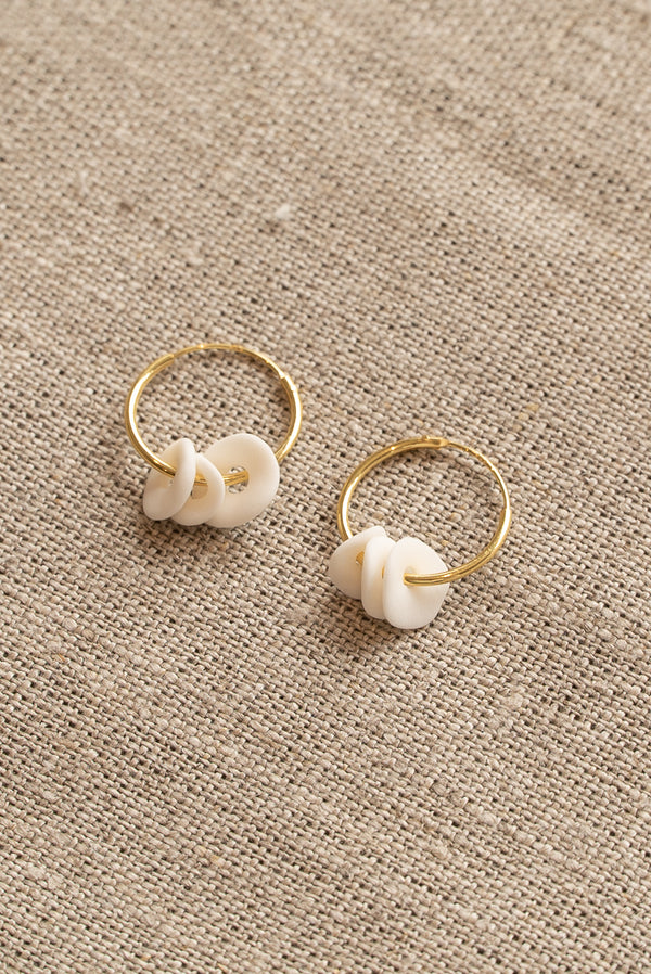 Completedworks White Ceramic Earrings