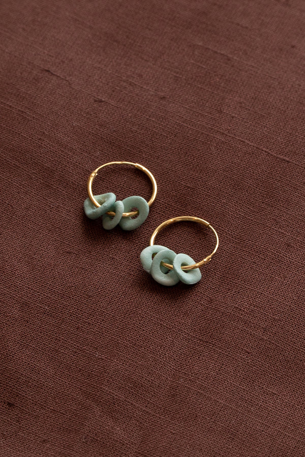 Completedworks Green Ceramic Earrings