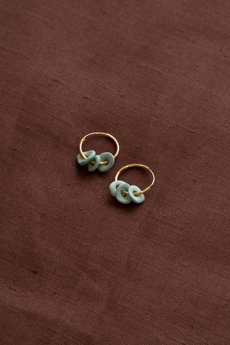 Completedworks Green Ceramic Earrings