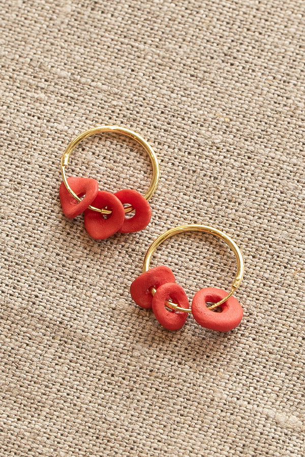 Completedworks Red Ceramic Earrings