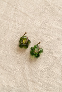 Sisi Joia Green Fleur Earrings