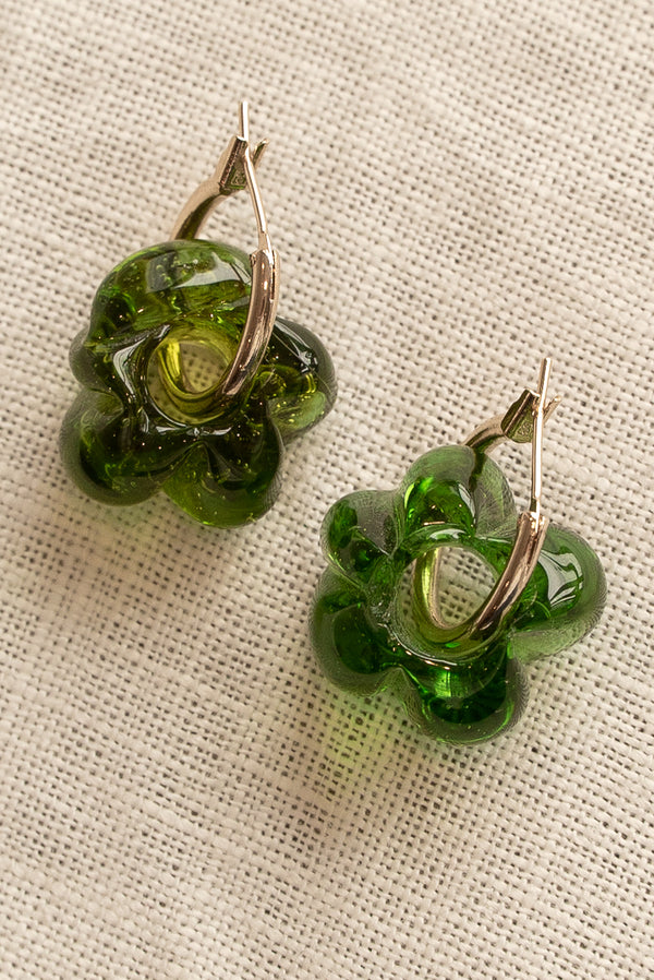 Sisi Joia Green Fleur Earrings