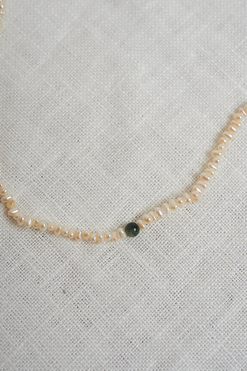 On The Nature Of Things pearl and semi precious gemstone bead necklace
